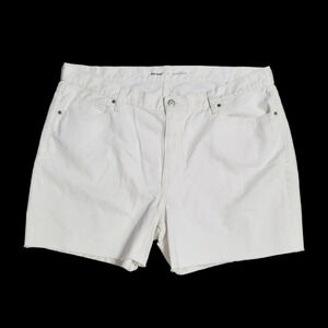 NWOT Old Navy Women's High Rise Slouchy Straight White Denim Shorts 18